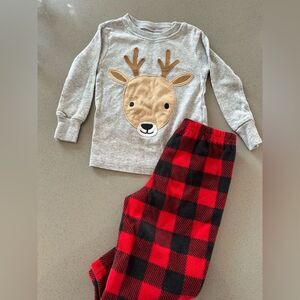 Carters Holiday Christmas Reindeer pajamas 2 piece matching set 18 months